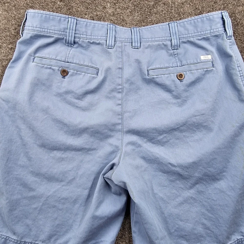 IZOD Saltwater Stretch Chino Shorts Men's 38 Blue Flat Front 10.5